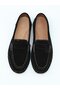 İzel 155 Black Suede Genuine Leather Women's Shoes - 8
