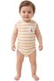 AIKO Infant AOP Cotton Interlock Sleeveless Bodysuit – Stripe Edition | Soft Cotton Baby Onesie for Infants | Breathable Sleeveless Baby Bodysuit | Comfortable Everyday Baby Wear - 3