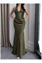 Halter Neck Sequined Maxi Dress - 3