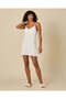 Women White Padded Knit Babydoll With Lace - 2