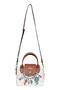 Women's Vegan White Medium Handbag - Warner Bros Looney Tunes Tom and Jerry Charms Seamless Design - 4