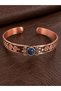 Women's Copper Bracelet Handcrafted Pure Copper Oval Lapis Stone Natural Stone Women's Copper Adjustable Bracelet