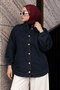 Reglan Cuff Buttoned Denim Jacket Tsd260301 Dark Blue - 2