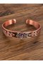Women's Copper Bracelet Handcrafted Pure Copper Oval Amethyst Stone Natural Stone Women's Copper Adjustable Bracelet