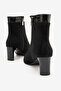Women's High Heeled Ankle Boots Vegan Leather Isaline Suede Black - 3