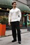 White Polo Collar Slim Fit Men's Knitwear Sweater E7527 - 2