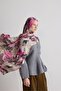 Antique Rose Pattern Nua Viscose Shawl - 4