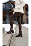 Women's Leather Look Large Buckle Thick Heeled Casual Boots - 6