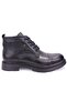 Dma08-136 Black Orthopedic Daily Lace-Up + Zippered Men's Leather Boots - 2
