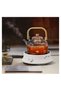 Coffee Pot Warmer Electric Teapot Stove 800W Electric Ceramic Stove Hot Plate 20 Min Auto Power Off Heater Stove Countertop Burner for Boiling Water Tea Coffee (Black Stove Electric) - 2