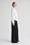 Side Ruched Detailed Long Sleeve T-Shirt White - 3