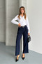 Maxi Pleated Belted High Waist Palazzo Trousers