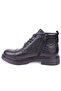 Dma08-136 Black Orthopedic Daily Lace-Up + Zippered Men's Leather Boots - 3