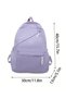 Purple Plain Backpack - 3