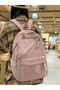 Pink Plain Backpack - 5