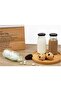 12pcs 7oz Glass Juice Bottles, Reusable Glass Milk Bottles with Lids, Clear Containers for Juic - 5