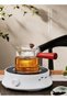 Coffee Pot Warmer Electric Teapot Stove 800W Electric Ceramic Stove Hot Plate 20 Min Auto Power Off Heater Stove Countertop Burner for Boiling Water Tea Coffee (Black Stove Electric)