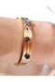 3 Symbols of Peace and Abundance Number Sequenced Handcuff Bracelet