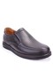 Dma08-435 Black Orthopedic Daily Laceless Men's Leather Shoes