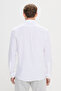 Men's White Slim Fit Button-Down Collar Cotton Oxford Shirt - 7