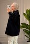 44378 - Stylish and Comfortable Felt-Polyester Buttoned Women's Knitwear Long Cardigan - 4