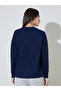 Navy Blue Oversized Sweatshirt - 5
