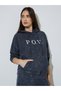 Charcoal Acid Washed Long Sleeves Oversized Hoodie