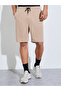 Men Khaki Training Shorts with Side Pocket - 3