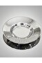 Işıl 18/10 Stainless Steel Tea Plate Round Set of 6 304 Quality with Line Pattern