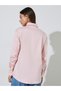 Pink Solid Longlined Long Sleeves Oversized Shirt - 5