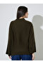 Olive Green Oversized Knit Sweater - 5