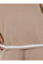 Tan Relaxed Knit Top with Contrast Trim - 4