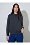 Charcoal Solid Long Sleeves Regular Fit Sweatshirt - 3