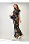 Tropical Print Wide-Leg Jumpsuit in Black - 6
