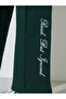 Green Embroidered Wide-Leg Joggers - 4