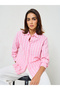 Pink Striped Long Sleeve Regular Fit Shirt