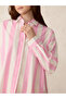 Pink Striped Oversized Shirt - 4