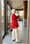 Women's Oversize Lace-Up Long Tunic 75 cm