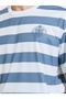 Multi-Color Striped T-Shirt and Solid Shorts Pyjama Set - 4