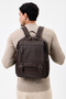 Premium Faux Leather Backpack Business Bag First Class Quality Fabric Bag - 6