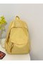 Yellow Plain Backpack - 4