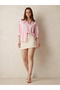 Pink Striped Oversized Shirt - 6