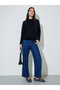 Black Solid Mixed Yarn Regular Fit Sweater - 2