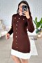 Button Detail Knitwear Dress 7K096