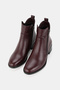 Women's Burgundy Genuine Natural Leather Boots & Booties, Sizes 36-41 - 3