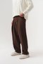Bellini Pile Detailed Baggy Fabric Men's Trousers - 3