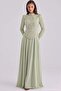 Exclusive Hijab Evening Dress with Bead and Stone Patterned Chiffon Combination Mi̇nt 1120-Y
