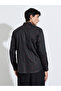 Black Jacquard Long Sleeves Regular Fit Shirt - 5