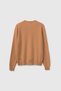 Women's Tan 100% Merino Crew Neck Cardigan - 2