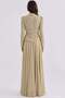 Exclusive Hijab Evening Dress with Beads and Stone Patterned Chiffon Combination Taş 1120-Y - 5